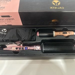 Calista Perfecter Pro Heated Round Brush + GoGo Mini Round Brush (Rose G…